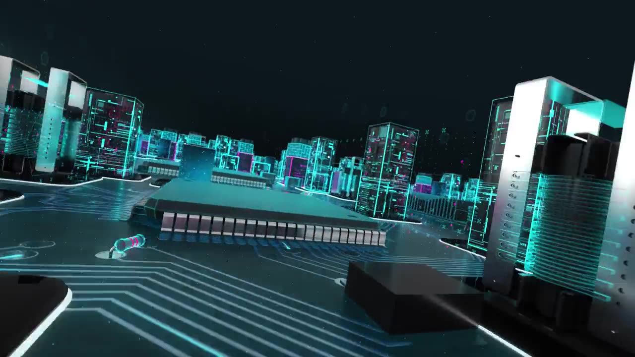 采用数字技术的BIM高科技概念视频素材画面2