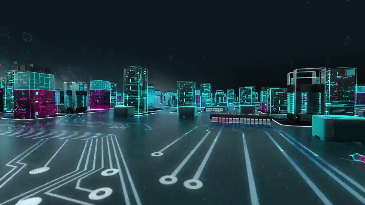 采用数字技术的BIM高科技概念视频素材画面3