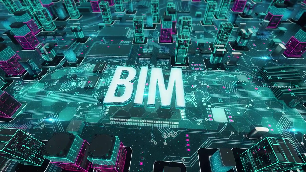 采用数字技术的BIM高科技概念视频素材画面4