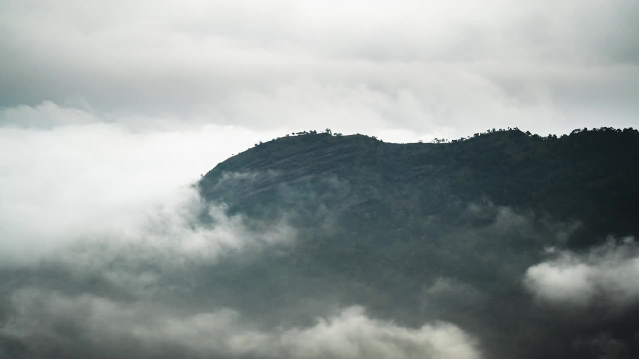 印度泰米尔纳德邦Nilgiris Ooty森林上空的云朵视频下载