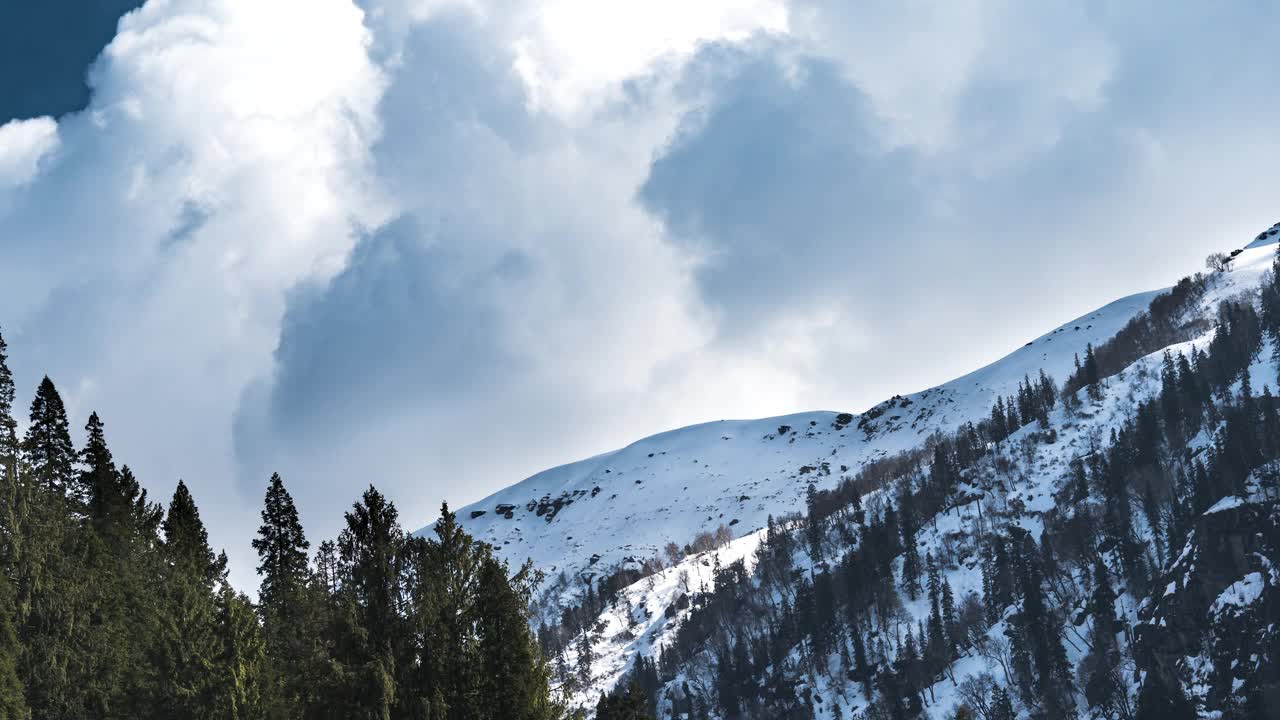 马纳利喜马偕尔邦的雪山视频下载