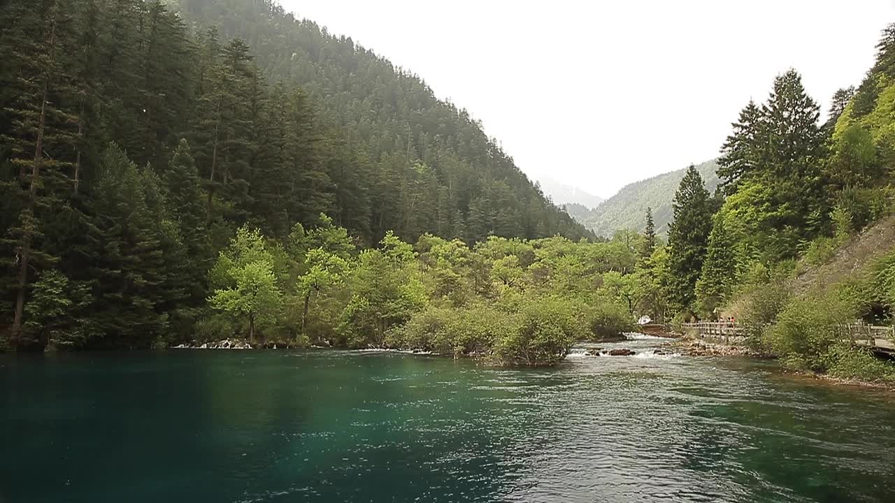 九寨沟风景区的瀑布视频下载