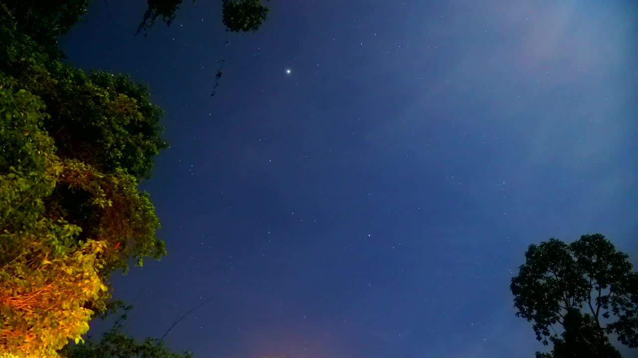 夜空中星星点点的美丽夜景视频下载