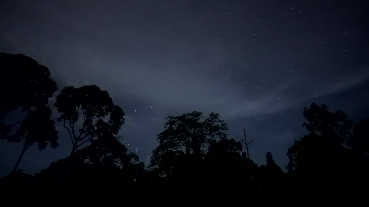 夜空中星星点点的美丽夜景视频素材