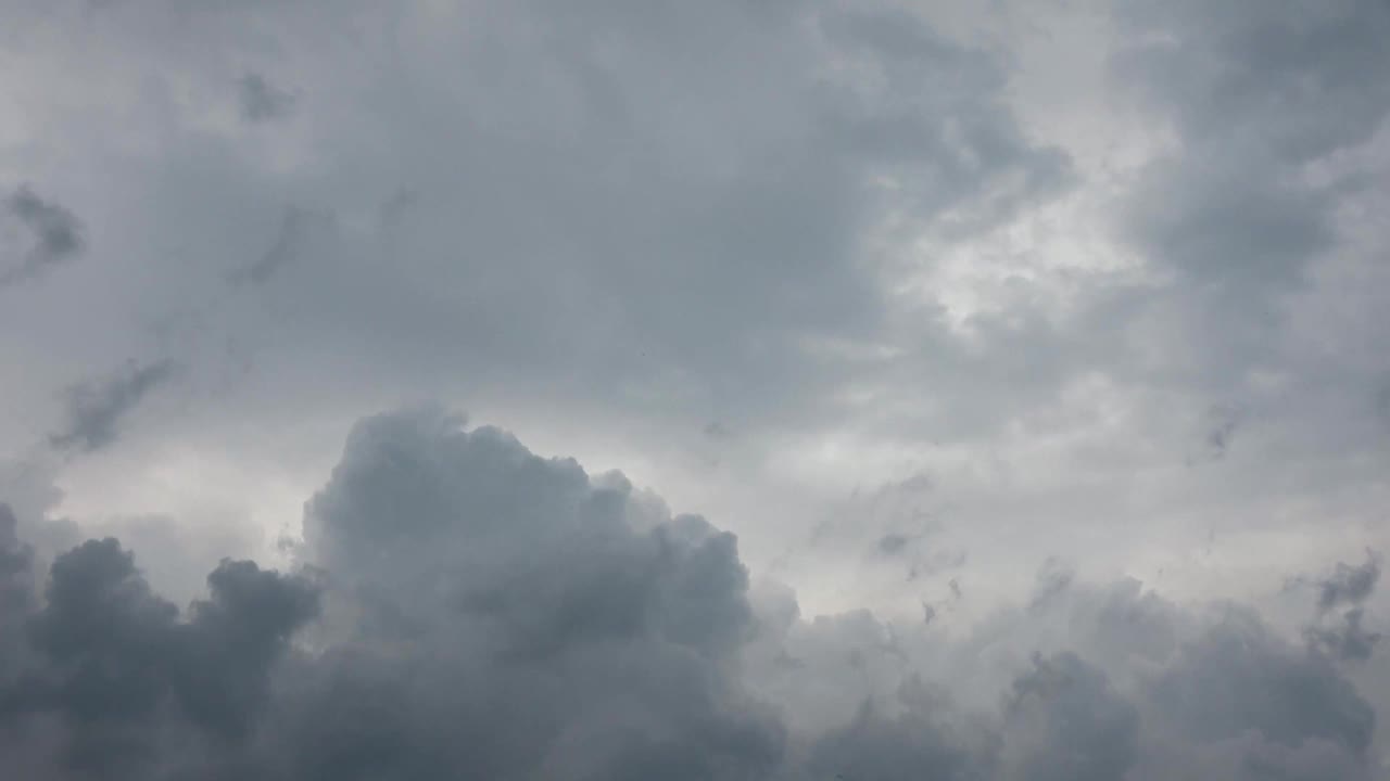 在雷暴之前，惊人的黑云形成的超断层。视频素材