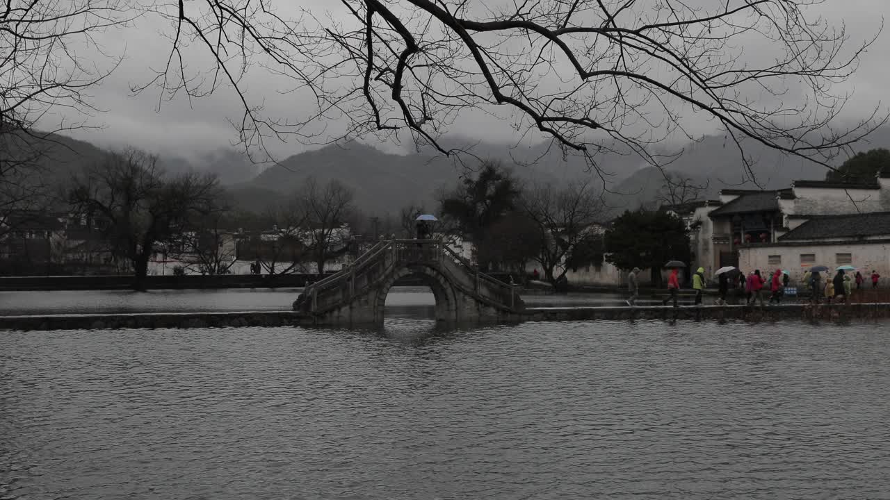 中国黄山市宏村视频素材