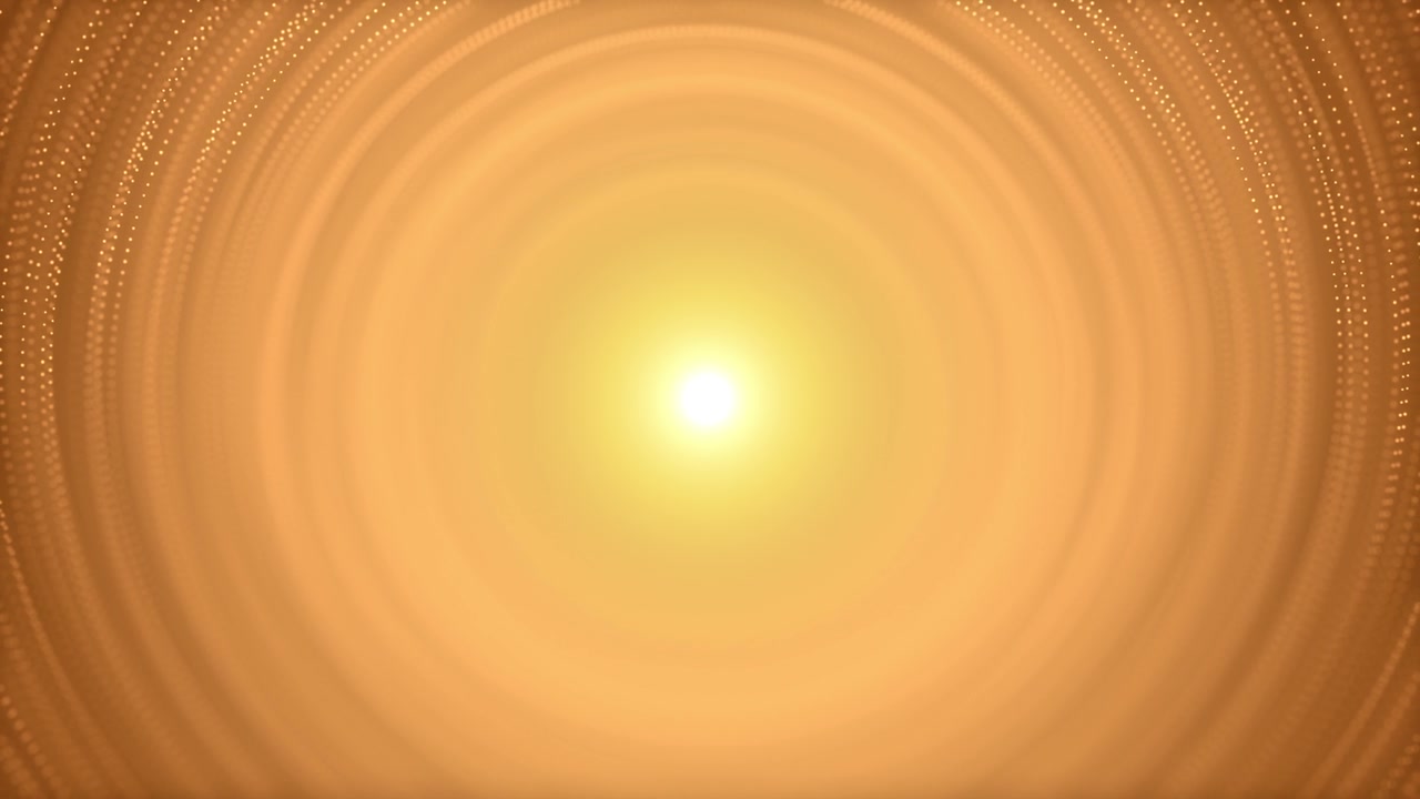 金色粒子条纹流隧道壮观运动，金色粒子条纹奢华。视频素材画面4