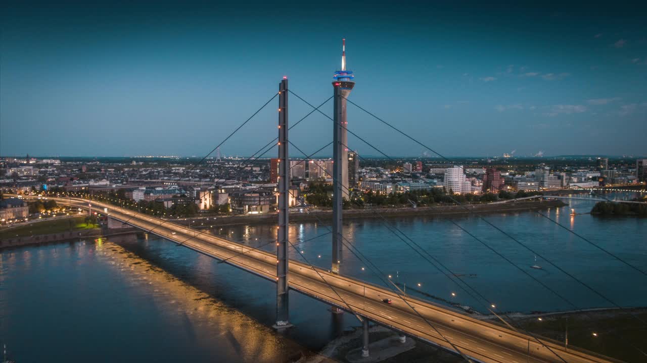 城市Düsseldorf，德国-航拍视频素材