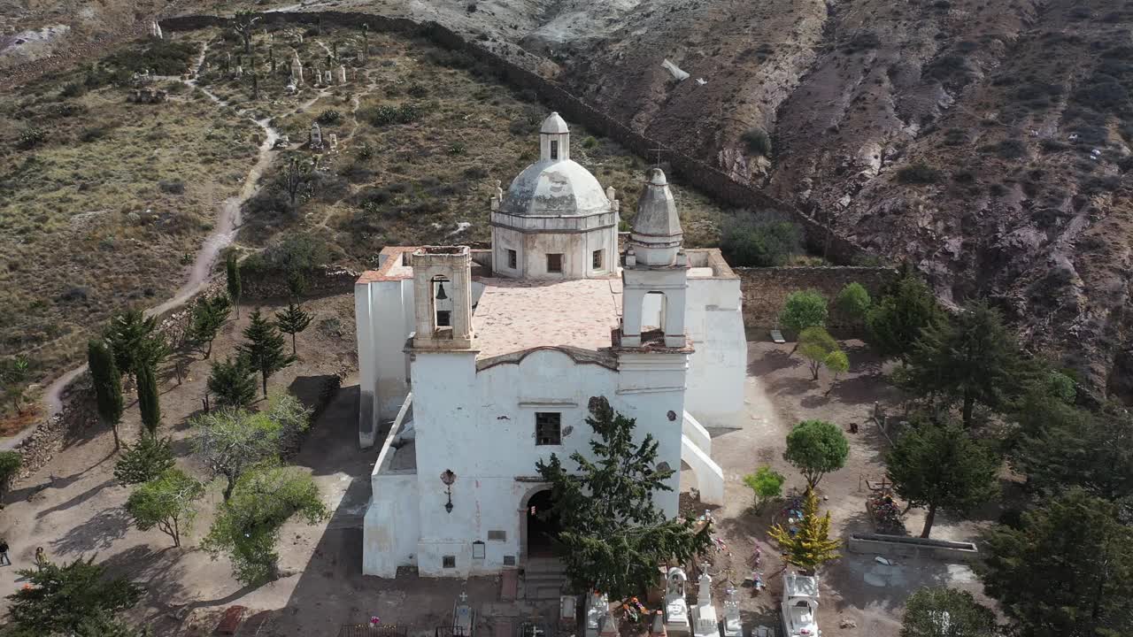 在圣路易斯的真实的卡托斯的无人机视图Potosí。墨西哥最好的旅游目的地。视频素材