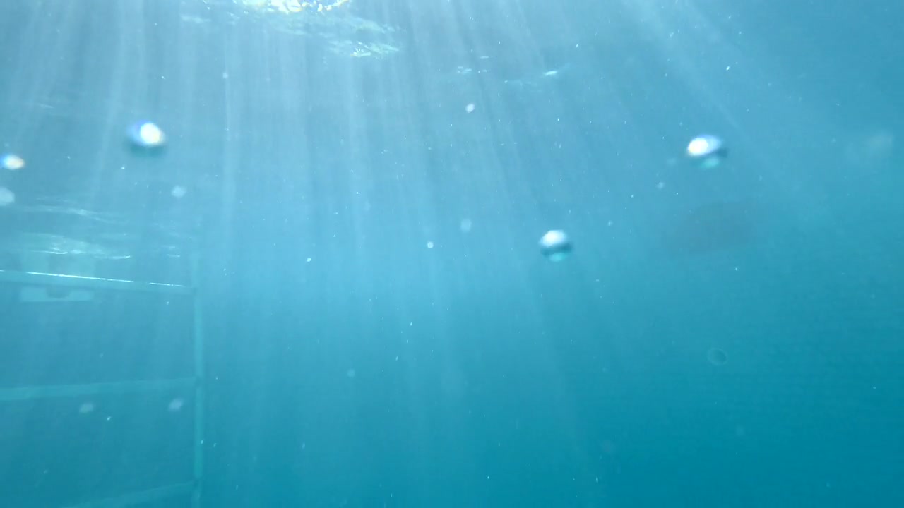 一个十几岁的男孩在一个有泡泡的游泳池里玩耍。——慢动作视频素材画面1