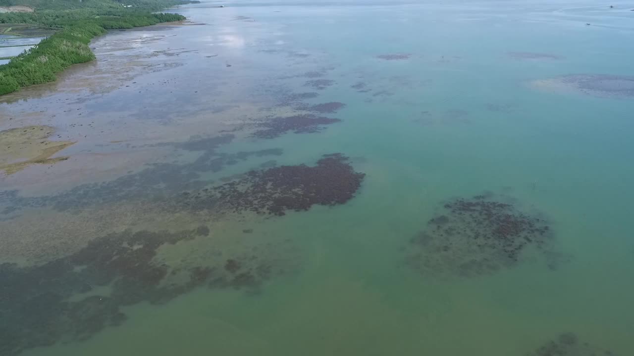 菲律宾巴拉望的普林塞萨港。背景有海岸线和船只的本田湾。苏禄海视频素材