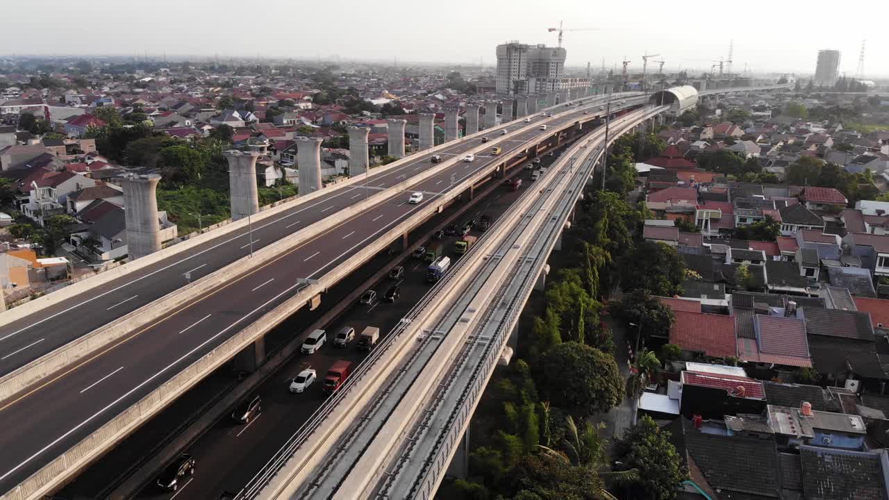 架空高架收费公路视频素材