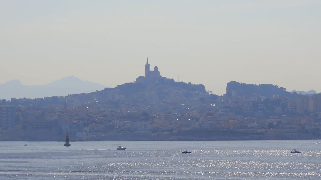 法国马赛和地中海的景色视频素材