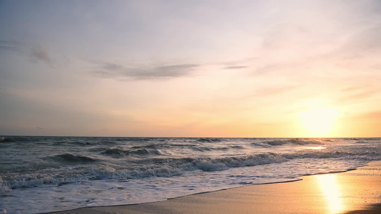 日落海滩视频素材