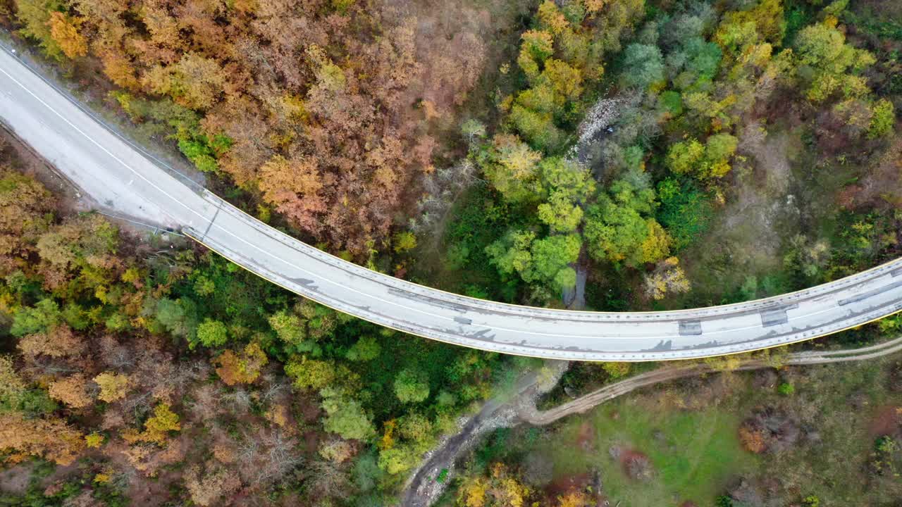 秋天的道路视频素材