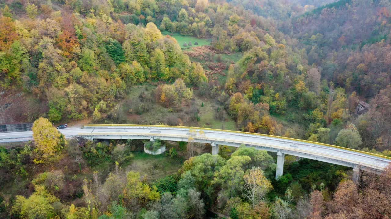 秋天的道路视频素材