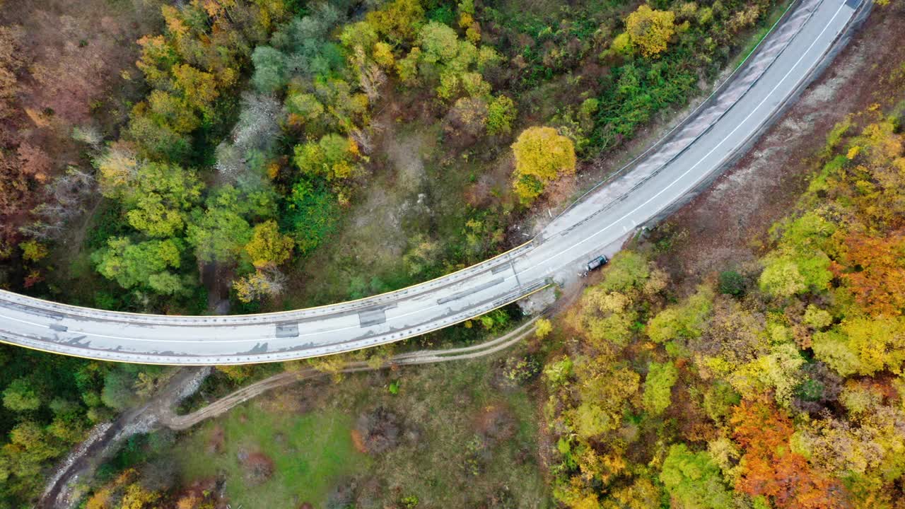 秋天的道路视频素材