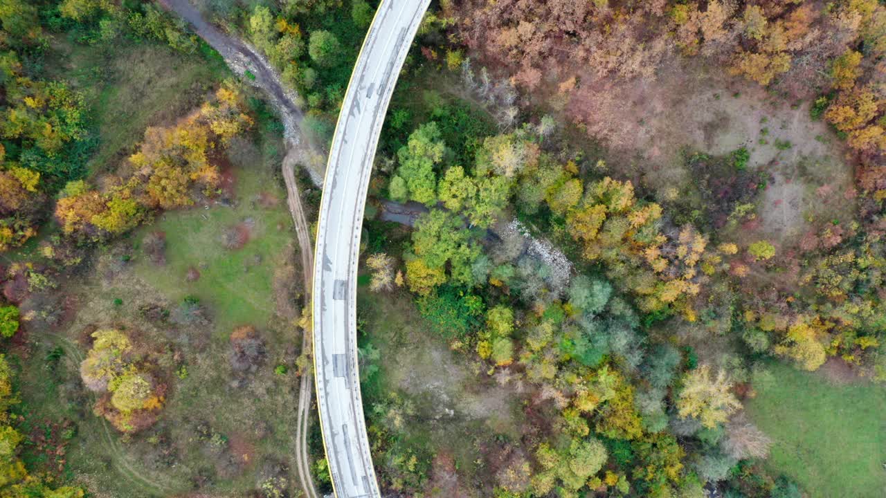 秋天的道路视频素材