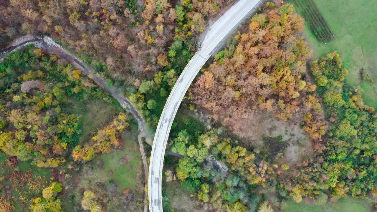 秋天的道路视频素材