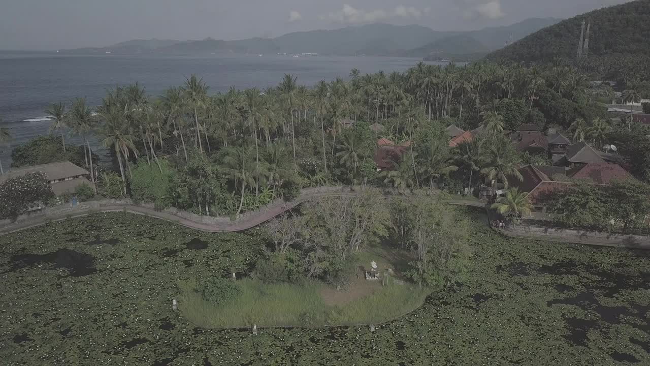 印度尼西亚达萨/巴厘岛寺的风景视频素材