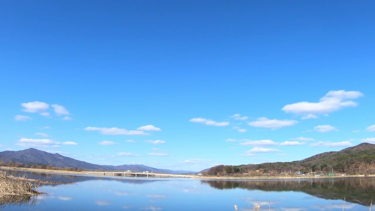 天空和河流的景色视频素材