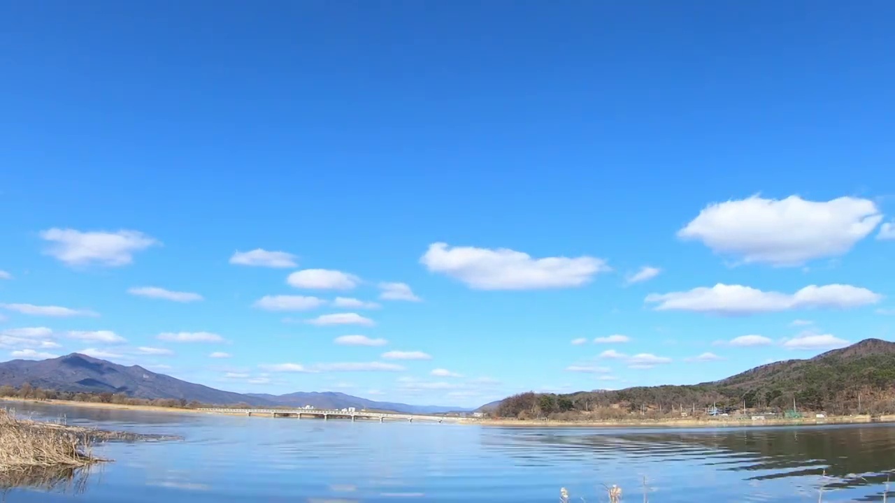 天空和河流的景色视频素材