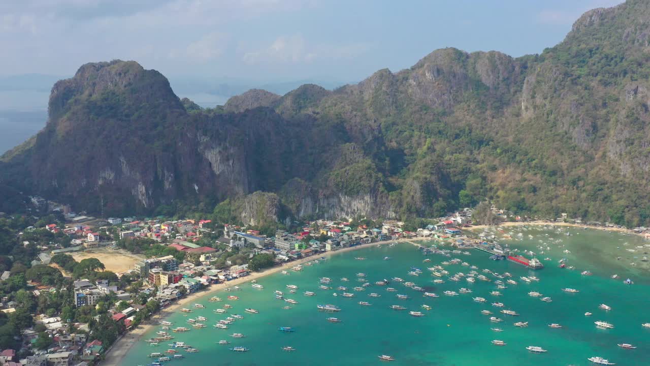 菲律宾El Nido Palawan鸟瞰图视频素材