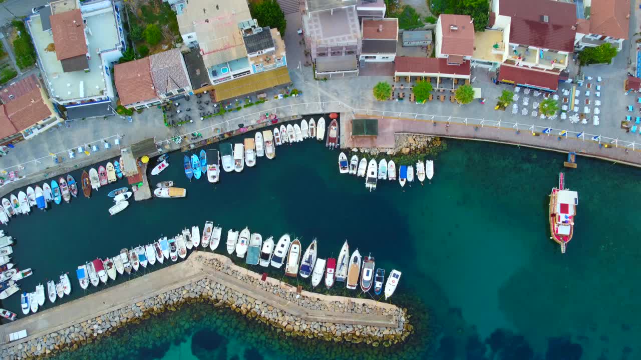 Karaburun izmir土耳其鸟瞰图视频素材