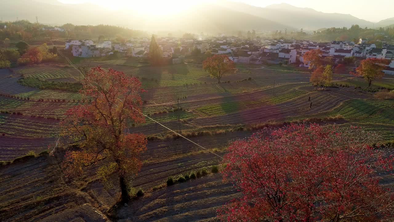 中国安徽鲁村的乡村景观视频素材