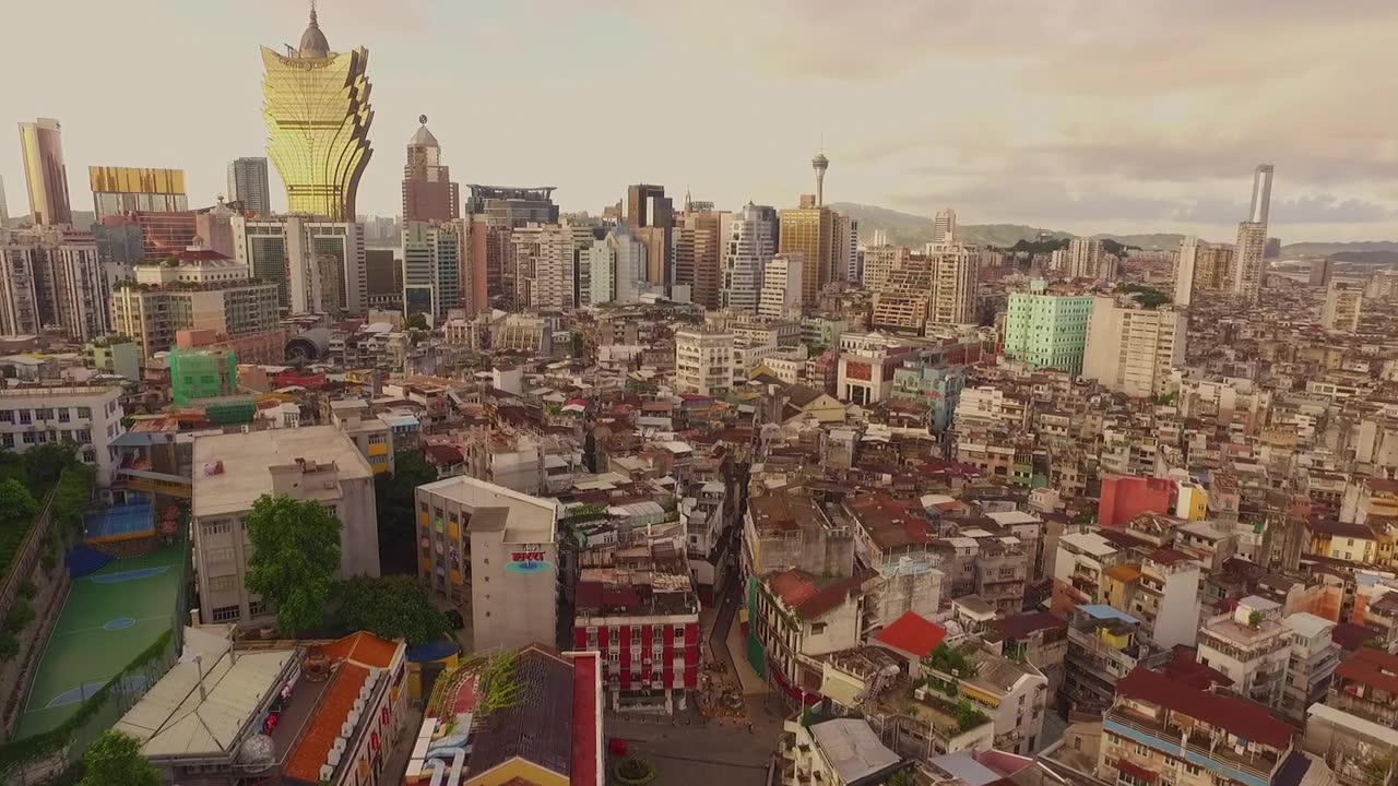 中国澳门市区的风景视频素材画面1
