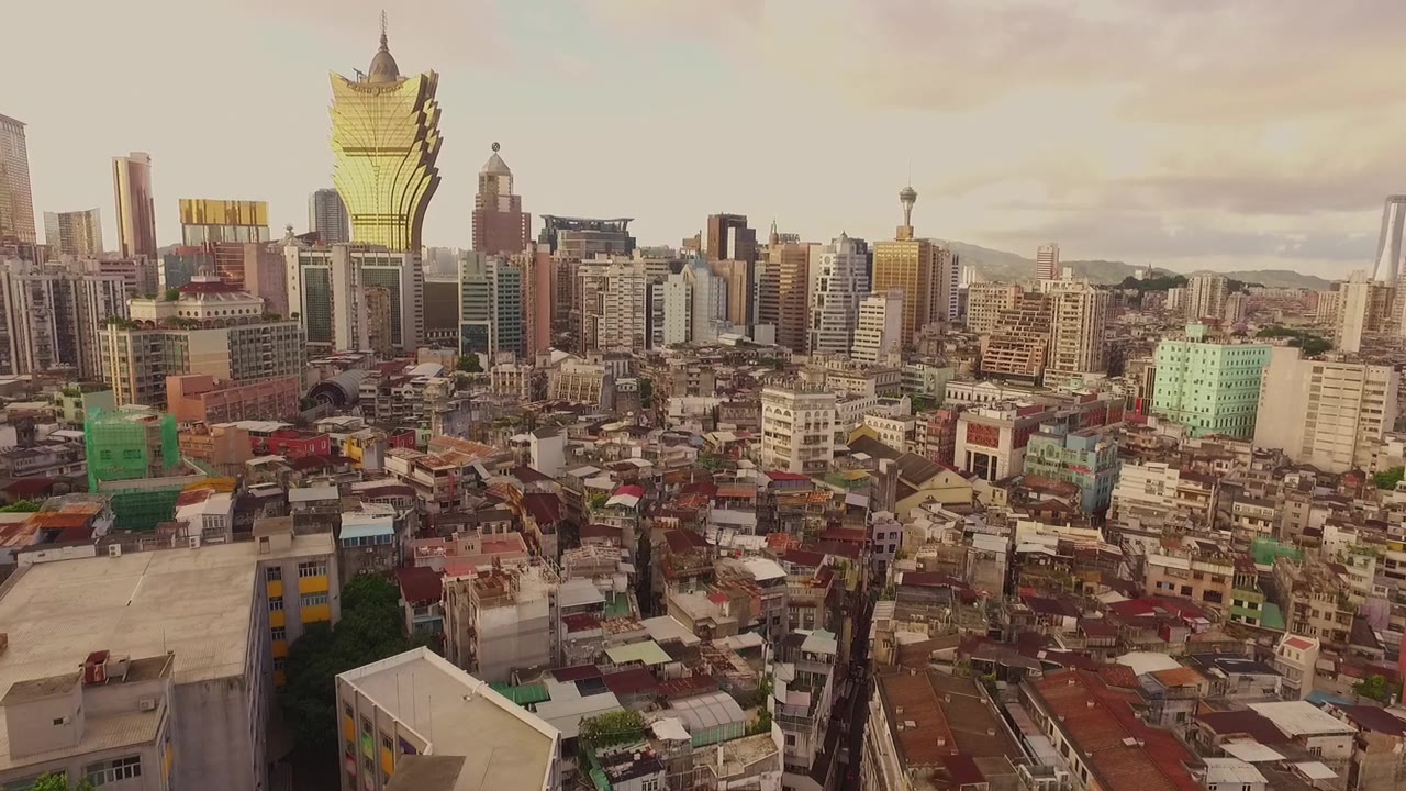 中国澳门市区的风景视频素材画面2