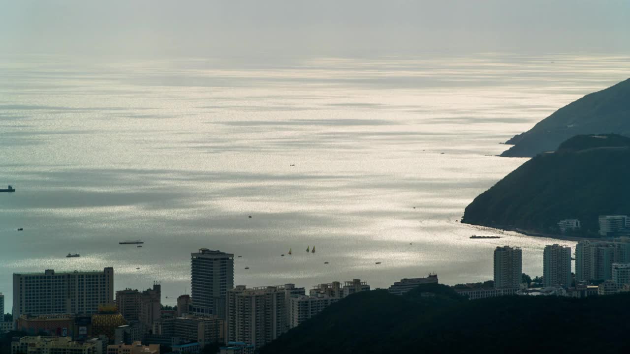 海南三亚的亚龙湾，视频素材