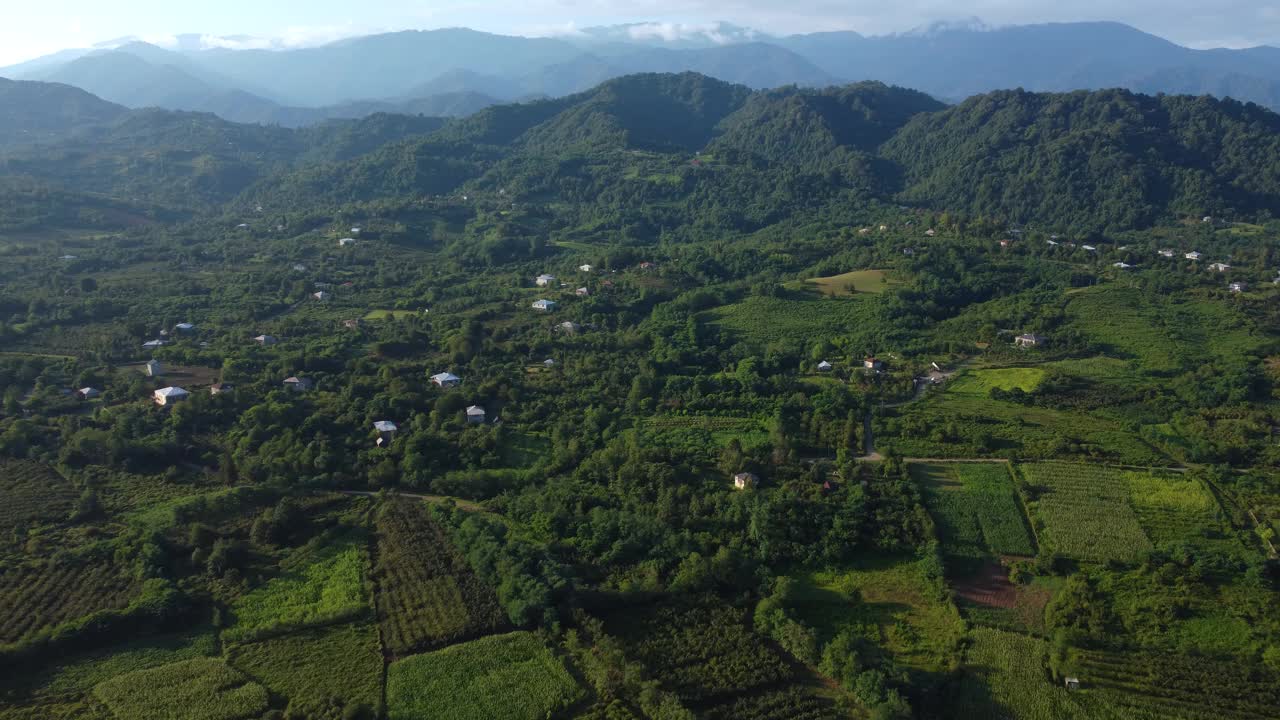 夏天的村庄和青山视频素材