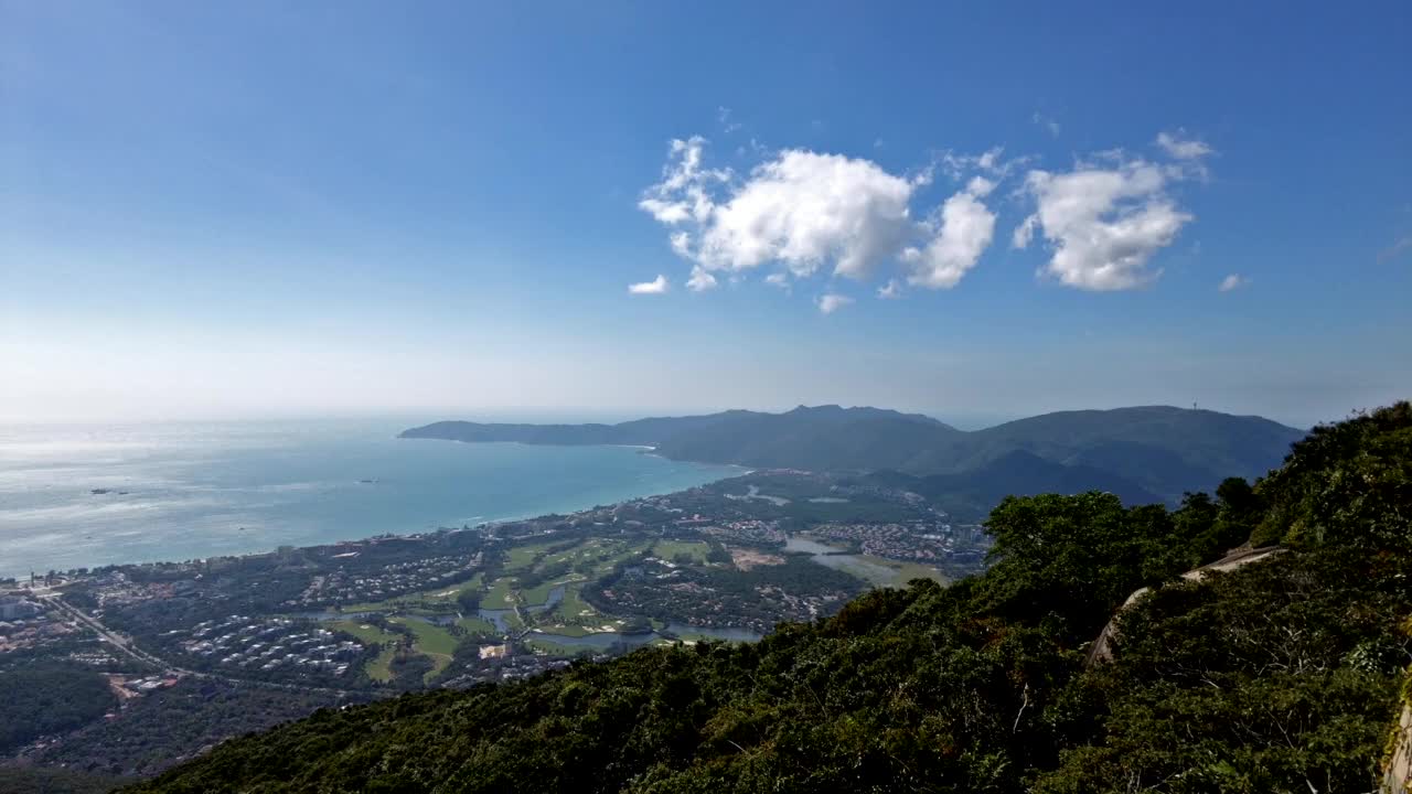 海南三亚度假酒店延时摄影视频素材