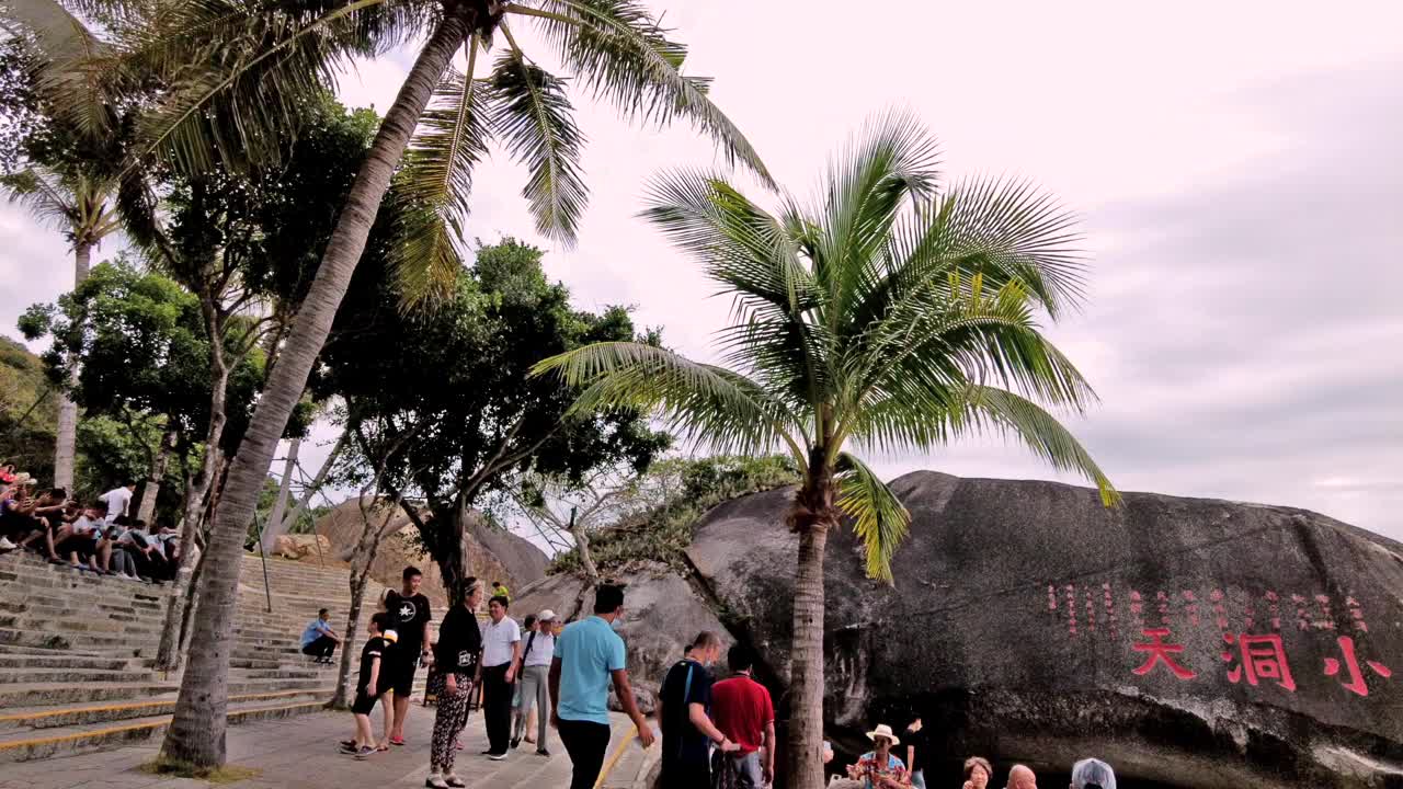 海南三亚亚龙湾风景区，视频素材