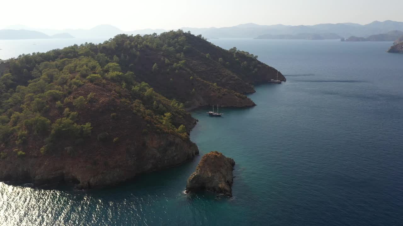 地中海海岸线。视频素材