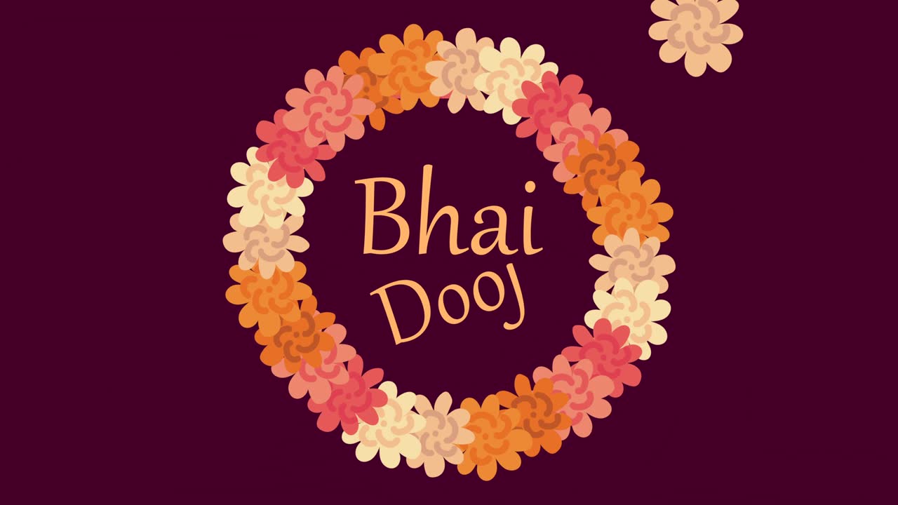 Bhai dooj字母与花冠视频素材画面1