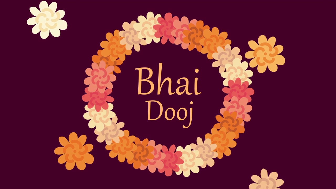 Bhai dooj字母与花冠视频素材画面4