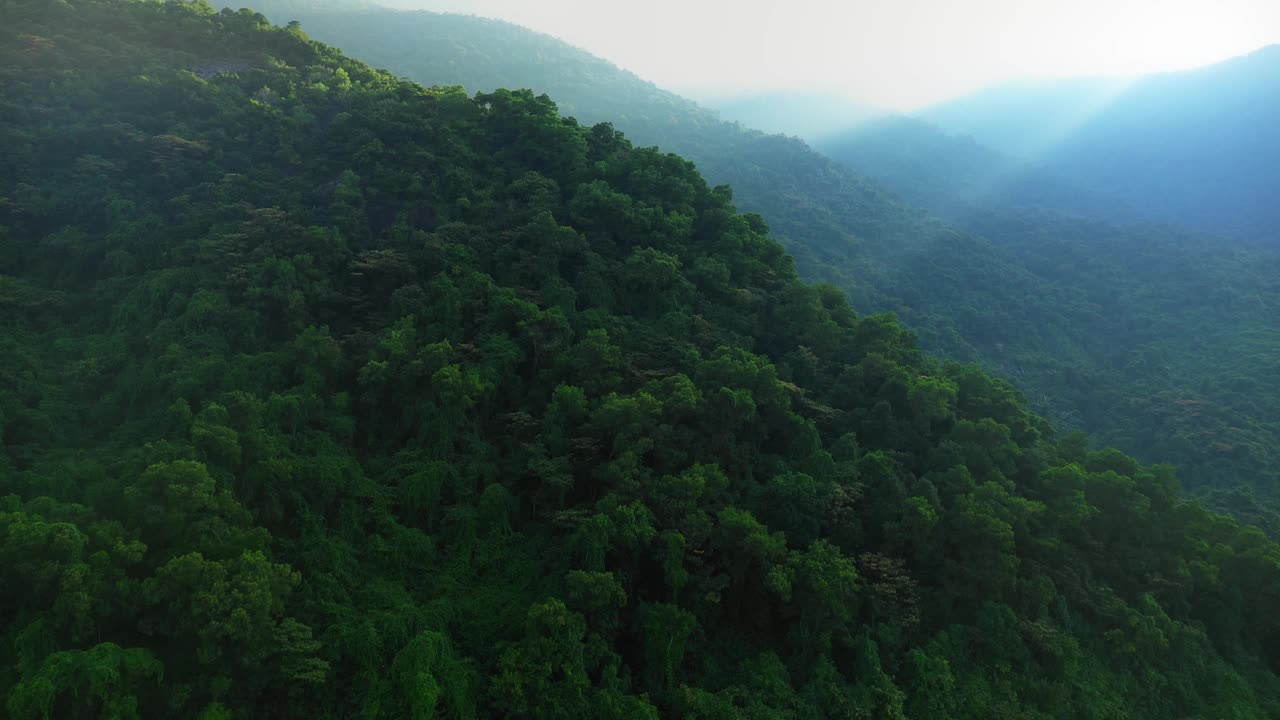 绿色山坡上的光线视频素材