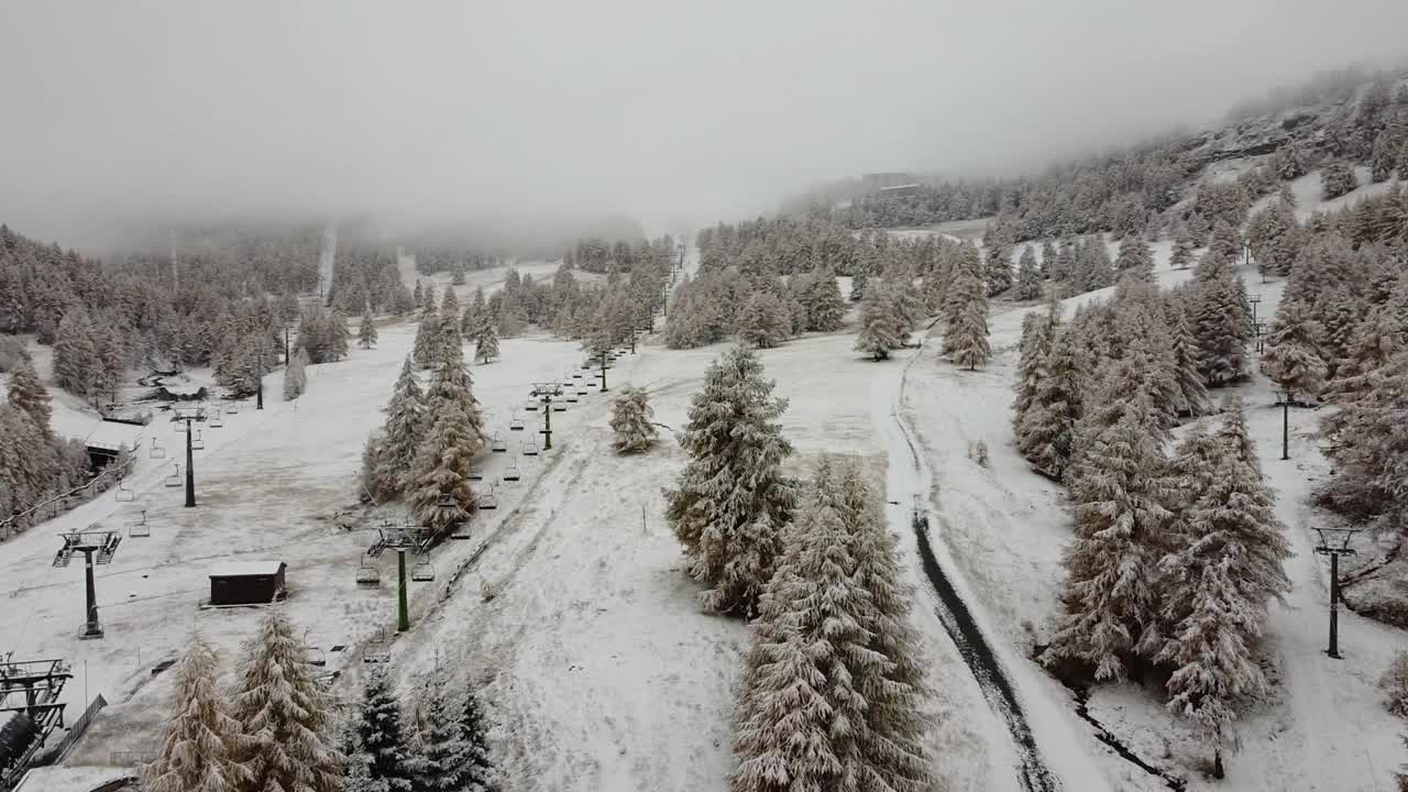 阿尔卑斯山的第一场雪视频素材