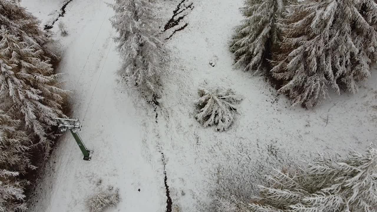 阿尔卑斯山的第一场雪视频素材