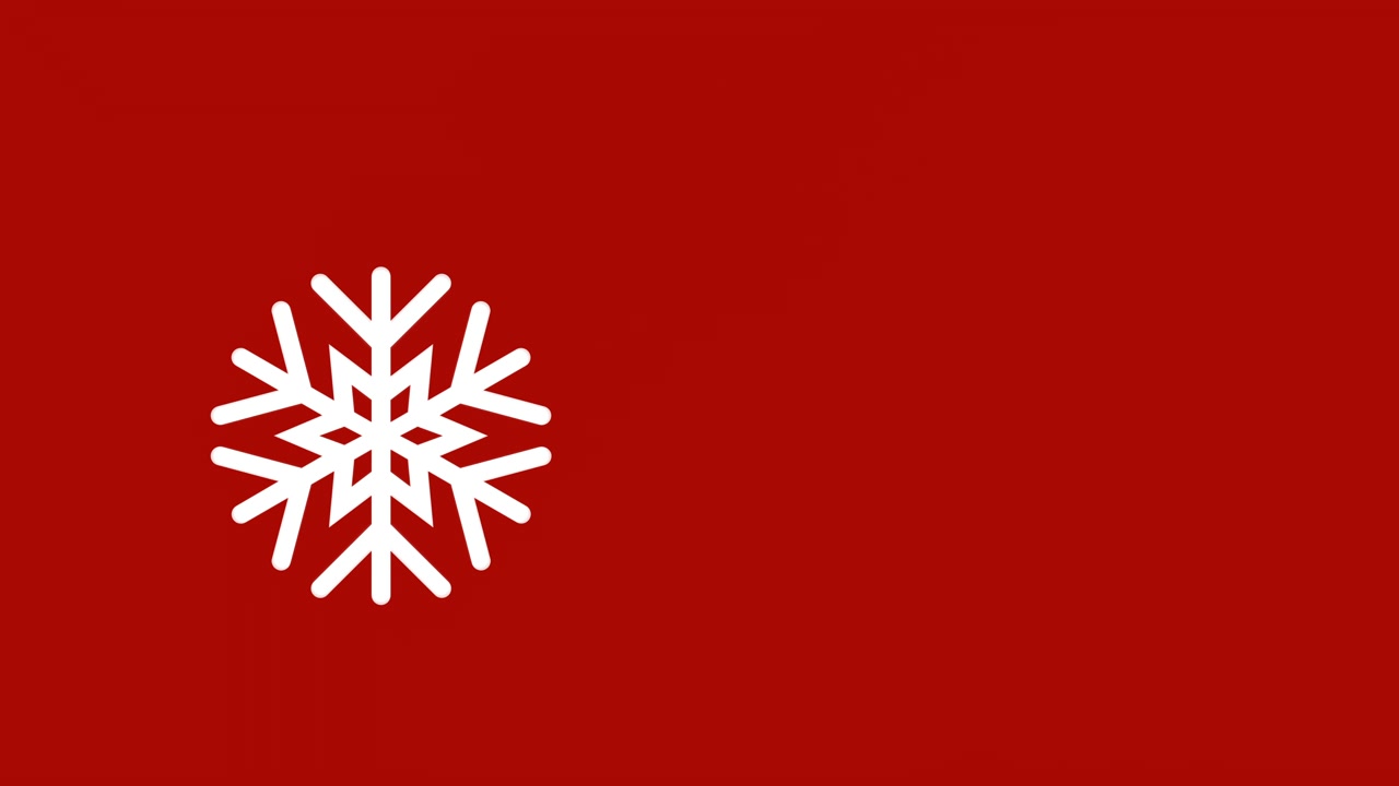 快乐的节日动画贺卡有飞舞的雪花，文字和烟花视频素材画面1