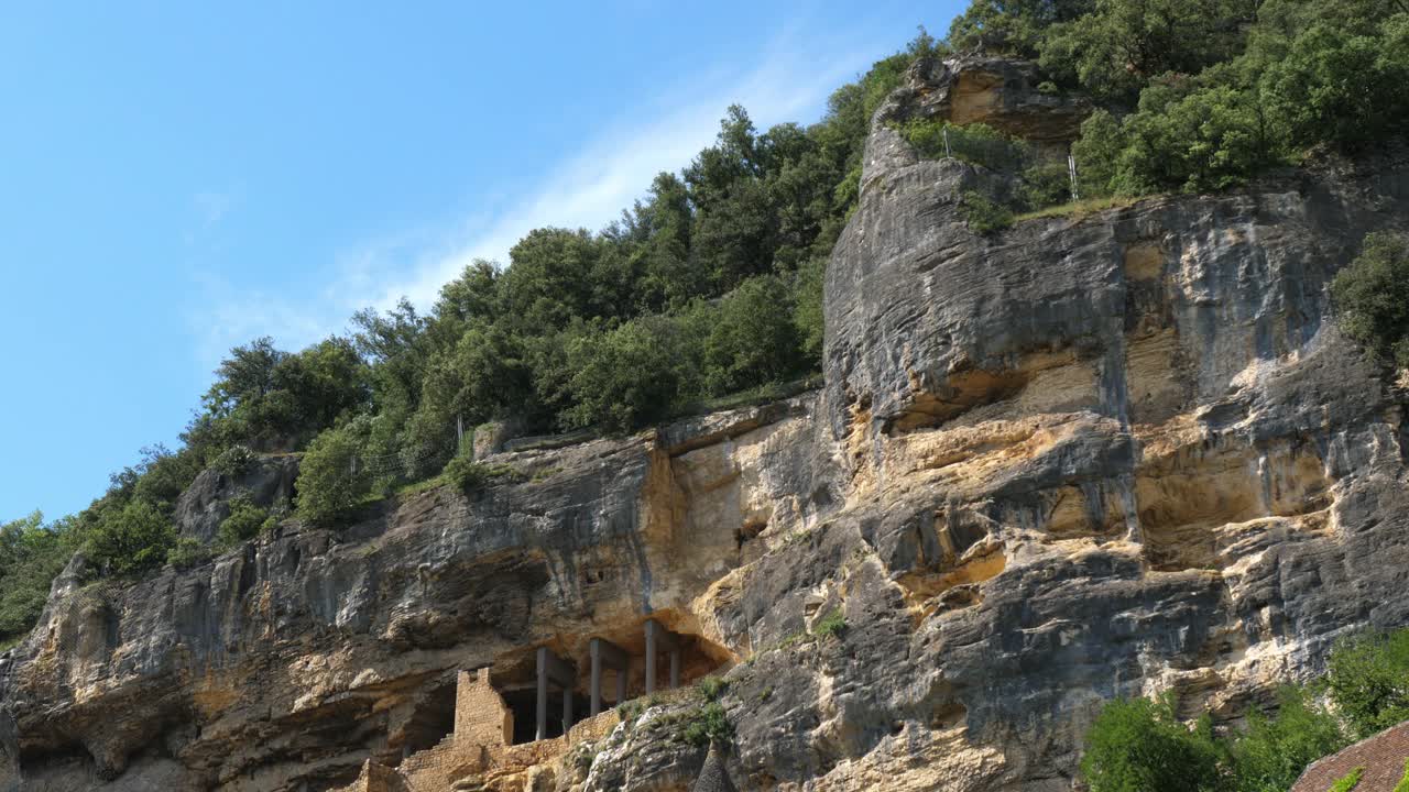 La Roque gaageac，多尔多涅系，新阿基坦，法国视频素材