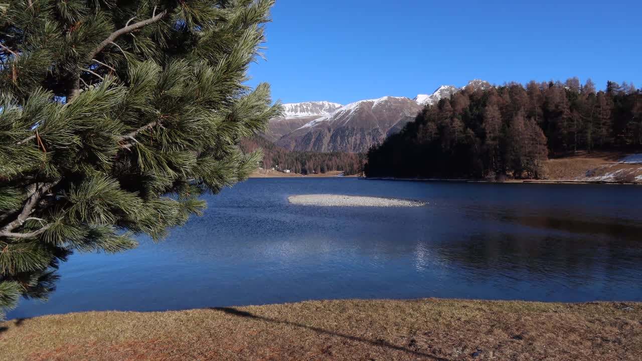 圣莫里茨及其湖泊视频素材