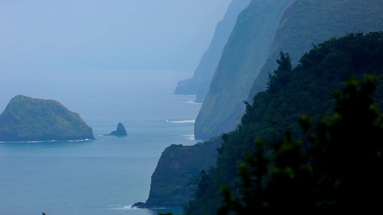 夏威夷大岛的波卢谷瞭望台视频素材