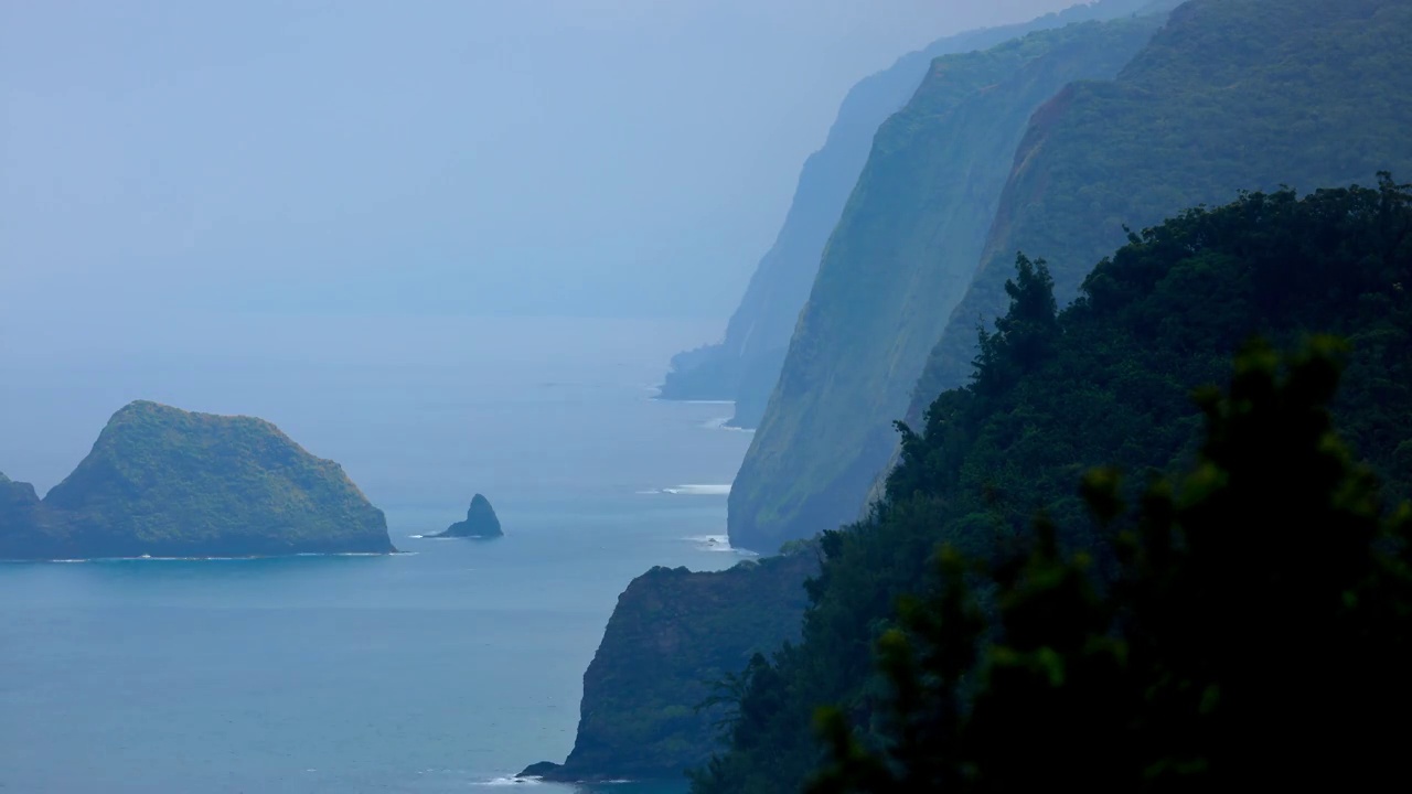 夏威夷大岛的波卢谷瞭望台视频素材