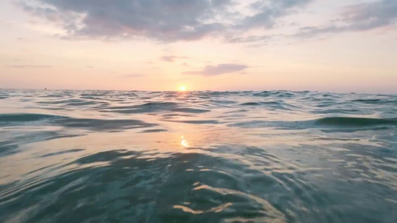 落日海洋。视频素材