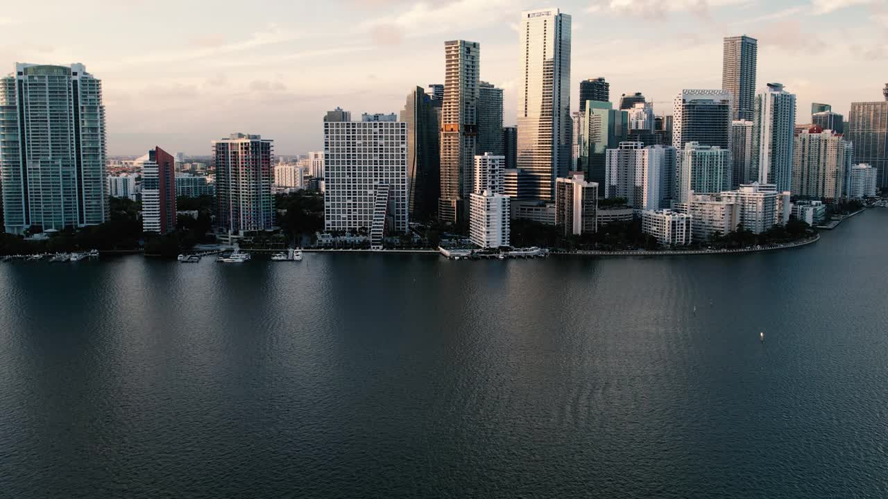 迈阿密市区鸟瞰图视频素材