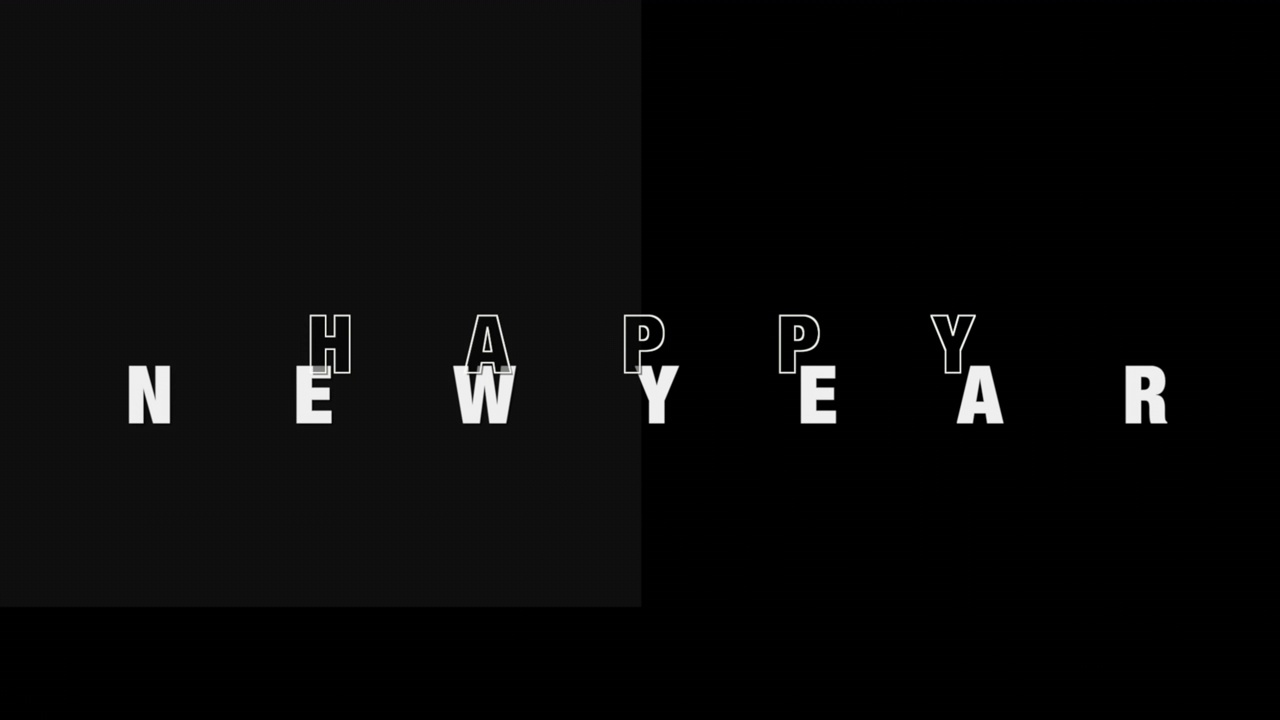 新年快乐，时尚暗黑色图案视频素材画面1