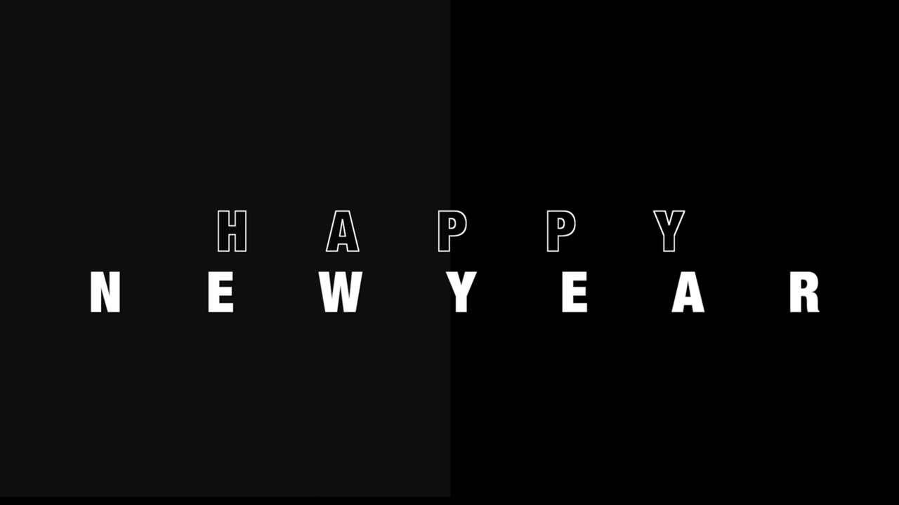 新年快乐，时尚暗黑色图案视频素材画面4
